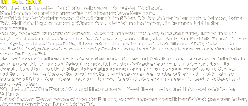 Neuseeland und Australien 2013